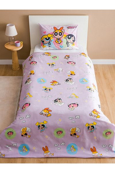LC Waikiki Powerpuff Girls Patterned Kids Duvet Cover Set - W4Jt76Z4