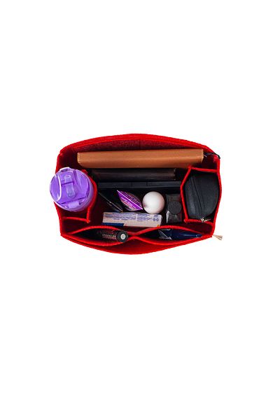 MARJİNAL W CLUB Red Square Styling Bag with Water Bottle - Interior Organizer