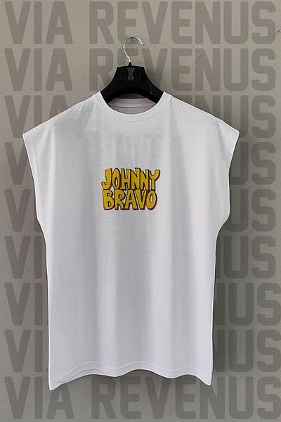 Vordevia Αθλητικό μπλουζάκι Johnny Bravo με στάμπα 100% βαμβακερό μηδενικό μανίκι