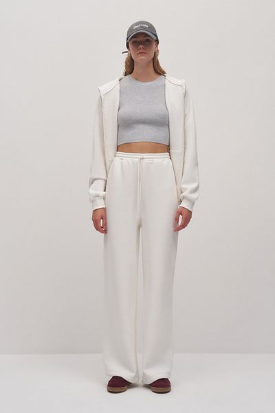 mathilda store Λευκό Basic Palazzo Sweatpants