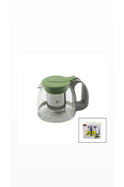 abnturk Renkli Cam Demlik Süzgeçli 10cm 700ml