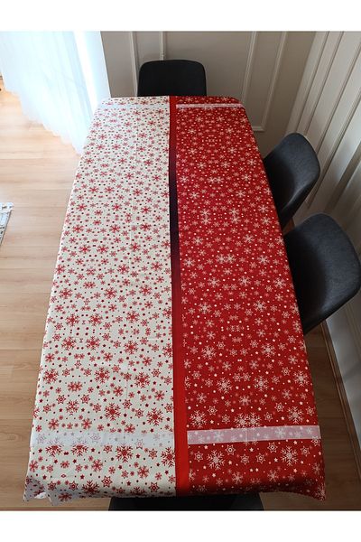 Home New Year's Patterned Laceless Stain-Proof Tablecloth 160X220 cm