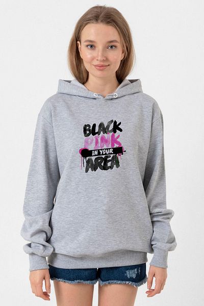 Tshirthane Black Pink in Your Area Grimelange Women's 3Ip Hooded Sweatshirt