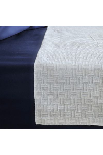 CzyLife 100% Cotton Mini Checkerboard Patterned Double Pique |   White |   Hotel Collection |   200X230