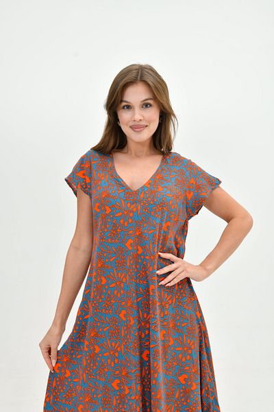 Butik Γυναικείο πολύχρωμο καλοκαιρινό φόρεμα βισκόζης Picasso – ελαφρύ, άνετο, casual κομψότητα
