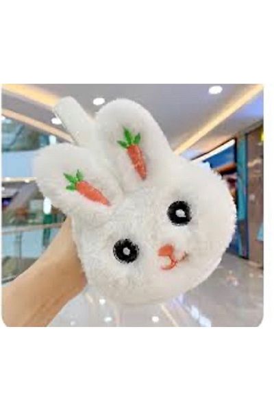 SHEKER HOME White Rabbit Plush Earmuff for Kids - Protection from Cold