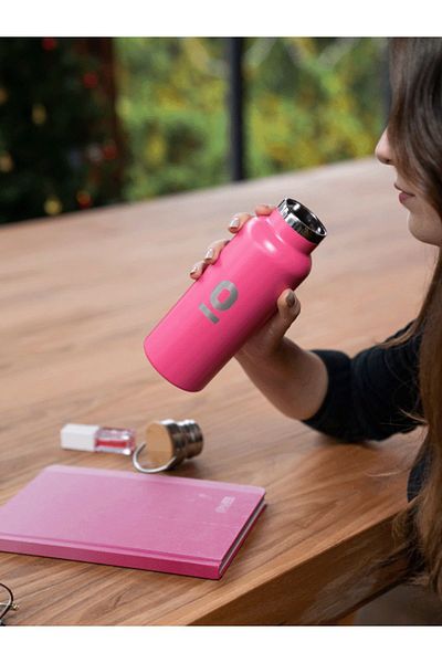 Espressolab Stainless Steel Pink Metal Water Bottle 500 ml No:54