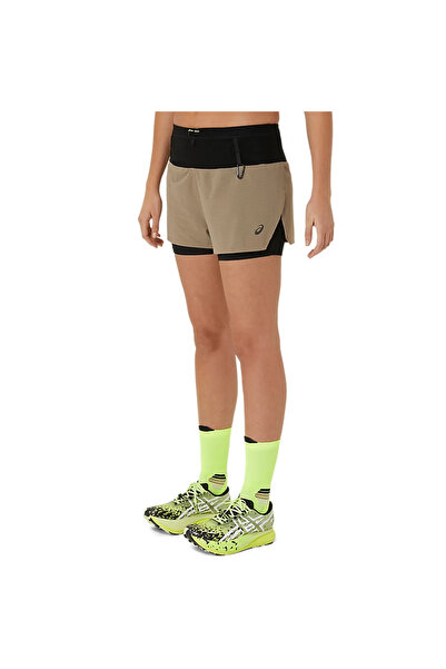 Asics Fujitrail 2-n-1 Kadın Kahverengi Antrenman Şort 2012c719-200