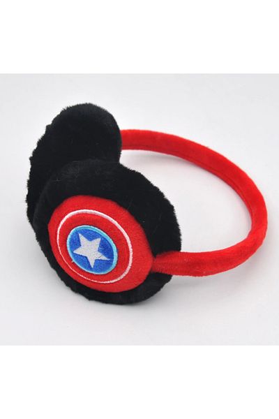 SHEKER HOME Boy's Plush Headphones with Captain America Figure