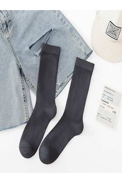 Mudizone Чифт от 6 сиви унисекс бамбукови безшевни чорапи Premium Wash, 6 чифта