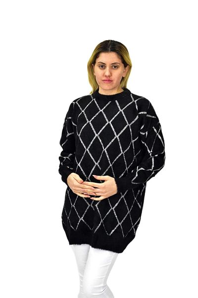 BAGLAN Women's Diamond Pattern Sweater 5060 Bgl-St04070