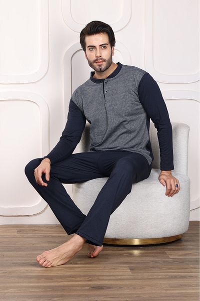 ŞİPKA 100% COTTON JACQUARD MEN'S PAJAMA SET