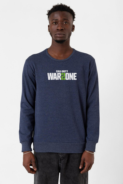 Tshirthane سويت شيرت رجالي من Call Of Duty Warzone 2 باللون النيلي