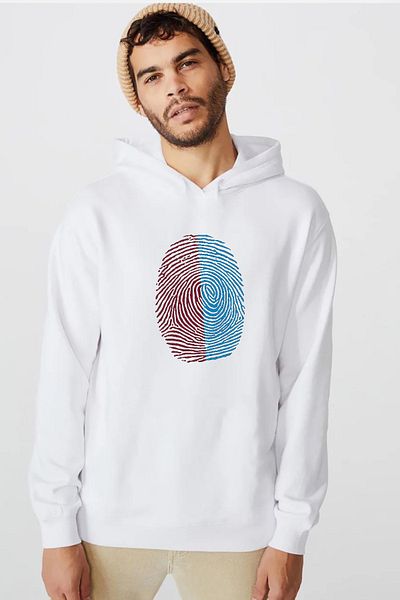 Tshirthane Μπλουζάκι με κουκούλα με κουκούλα Claret Red Blue White Ανδρικό φούτερ 3ip