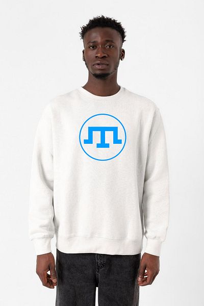 Tshirthane Ανδρικό φούτερ 2ip Crimean Tatar Tamga White