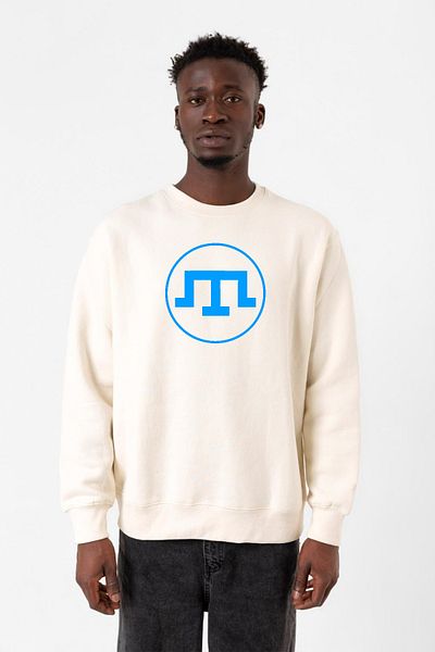 Tshirthane Ανδρικό φούτερ Crimean Tatar Tamga Ecru 2ip