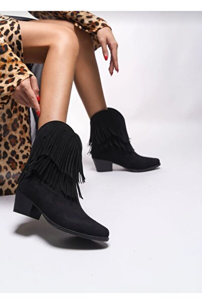 WHİTE LİNE KADIN PÜSKÜLLÜ WESTERN KOVBOY BOT