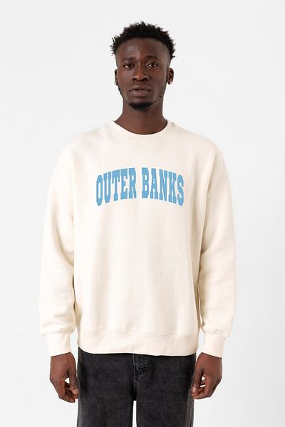 Tshirthane Ανδρικό φούτερ Outer Banks Lettern Ecru 2ip