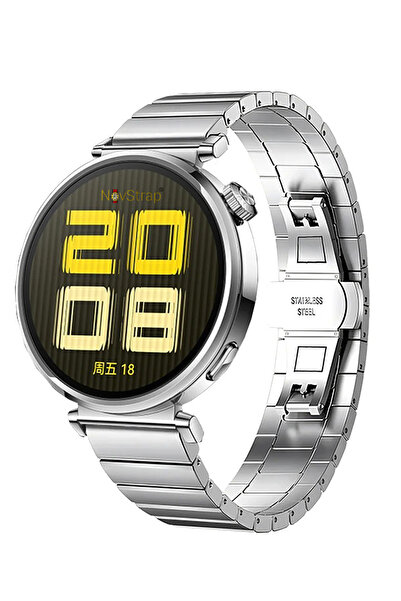 NovStrap Band Compatible with Huawei Watch Gt6 41mm Gt4 41mm Gt5 41mm Gt5 Pro 42mm (18mm) One Click Steel Metal