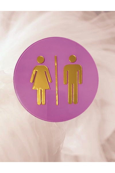 Yalıgraf Reklam Tabela Wc Tuvalet Yazısı Gold Pleksi