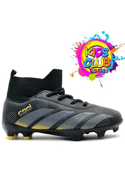 Kids Club Shoes Ghete de fotbal pentru copii Neymar Black - Pantofi cu șosete
