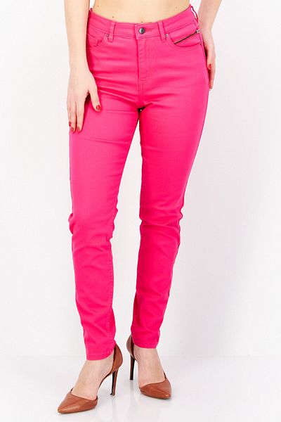 Esprit Women Skinny Fit Plain Denim Jeans, Pink