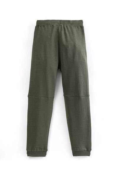 Honeyhap Honeyhap Premium 100% Cotton Looper Full Length Lounge Pants Text Printed Bio Finish-Bronze Green