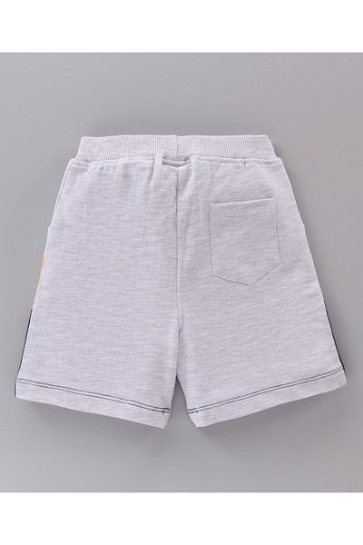 Babyhug Babyhug Knit Knee Length Striped Shorts - Grey Blue