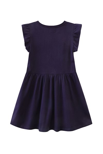 SAPS SAPS Unicorn Ruffled Sleeves Dress - Navy