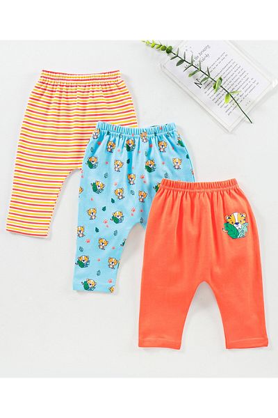 Babyhug Diaper Pants Pack of 3 - Multicolor