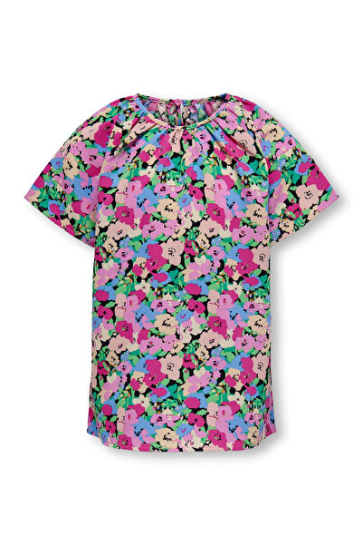 Only Kids بلوزة برقبة دائرية - بلاك فالي