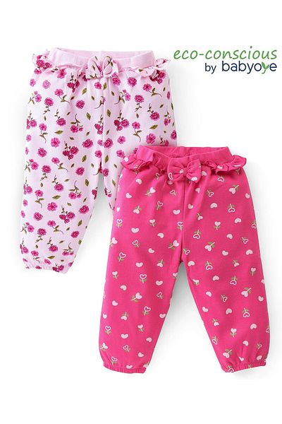 Babyoye Babyoye Eco Conscious 100% Cotton Floral Printed Leggings - Multicolour