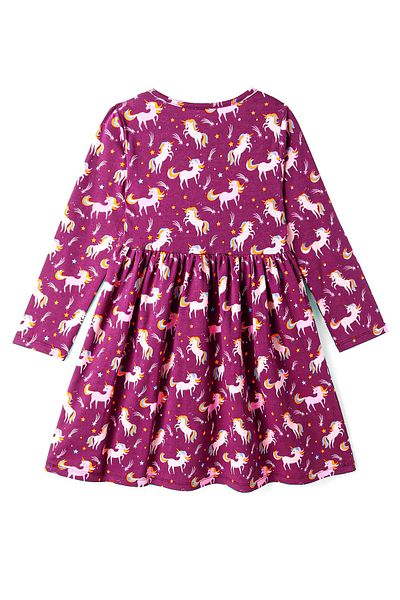 Primo Gino Primo Gino Unicorns Printed Dress - Purple