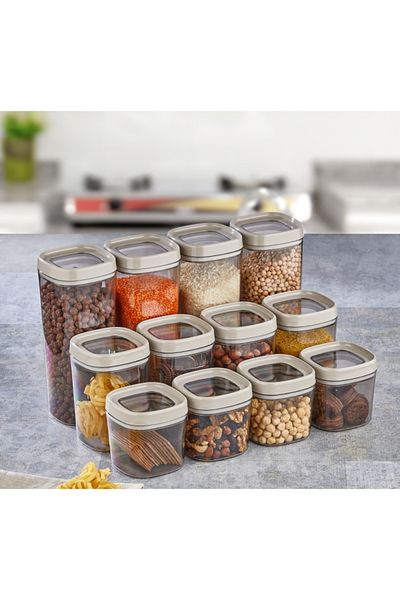Mugiss 3 Sizes Set of 12 - Food Storage Organizer with Vacuum Lid