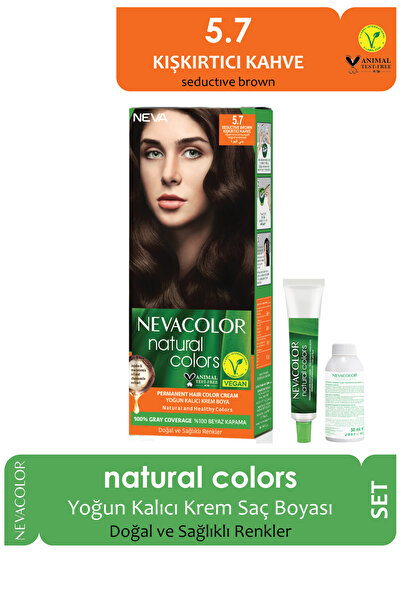 Neva Color Saç Boyası Seti 5.7 Kışkırtıcı Kahve 8698636612241