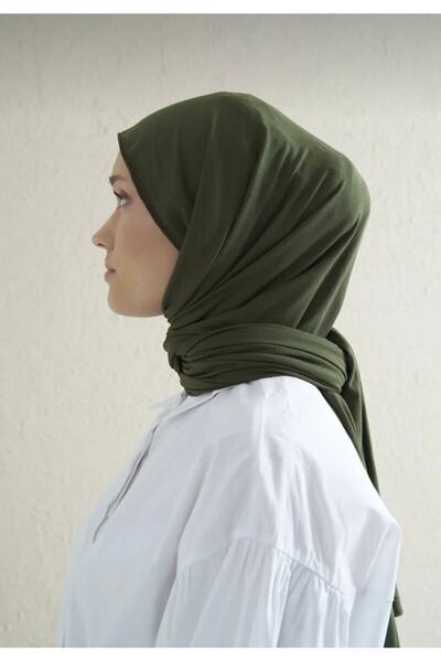 skycott Χιτζάμπ Βαμβακερό Χτενισμένο Βαμβακερό Σάλι Χακί