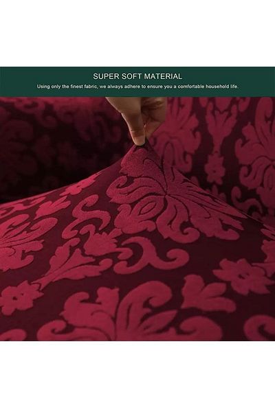 Evory Home Sofa Cover Jacquard 4 Pieces Set of 7 Seater (3+2+1+1) Slip Resistant Furniture Protector