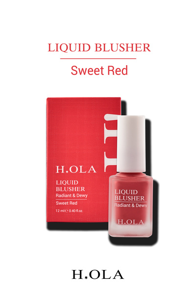 h.OLA Likit Allık | LIQUID BLUSHER RED | Kalıcı, Yüksek Pigmentli | Sweet Red