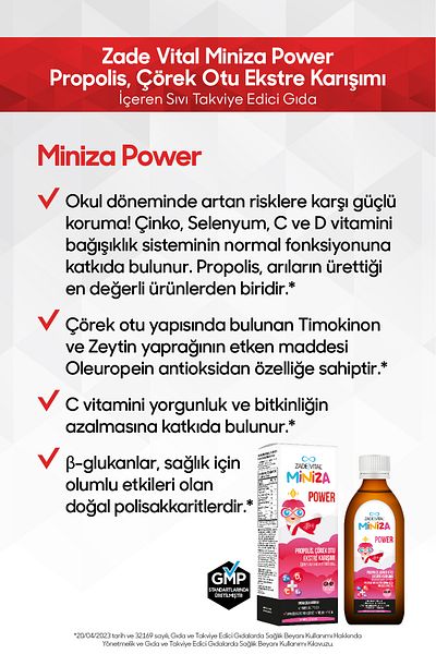 Zade Vital Miniza Power 150 ml Liquid Food Supplement