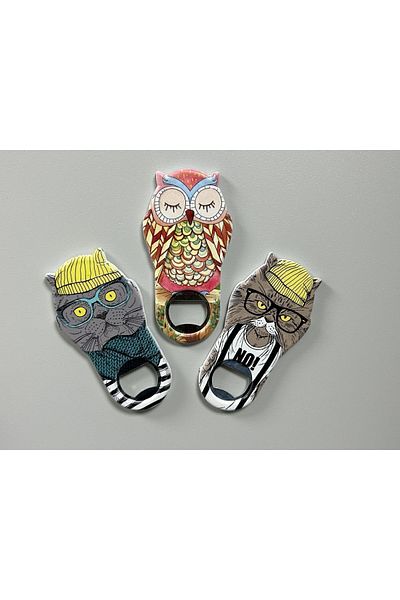 Righton Metal Magnet Patterned Bottle Opener Cola Opener Soda Opener