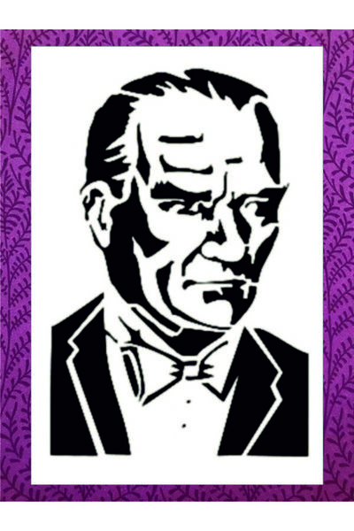 Stencilsarayi STENCİL SARAYİ BOYAMA ŞABLON ATATÜRK - 8112 ÖLÇÜ 20X30