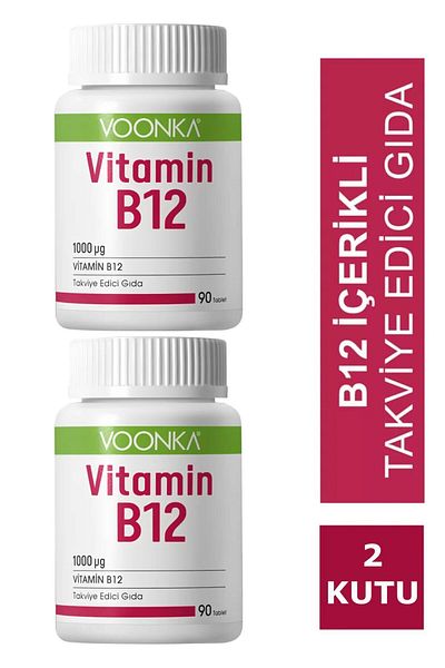 Voonka Vitamin B12 1000 Mcg 90 Tablets 2 Box