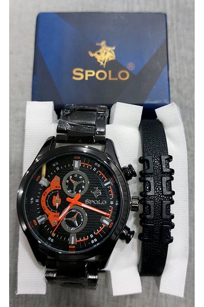 SPOLO Men's Wrist Watch Set of 2