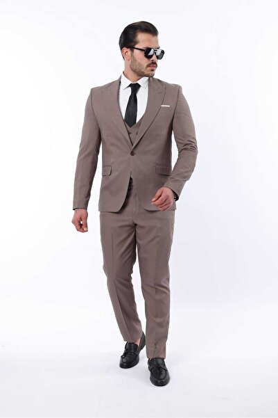 MISTER MR.PAPYON FASHION Erkek Düz Yelekli Takım Elbise
