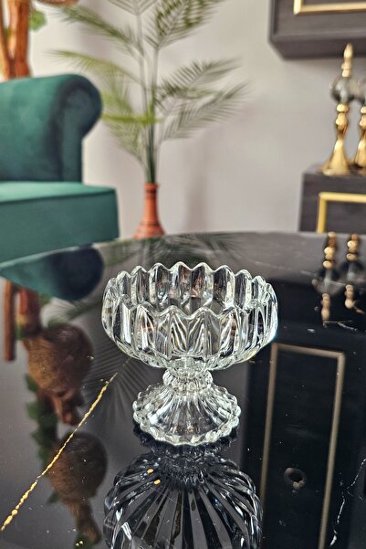 ORTAKÖY CENNETİ 6 lı Ayaklı Origami Desenli Lokulumluk | Çizgili Reçellik | S...