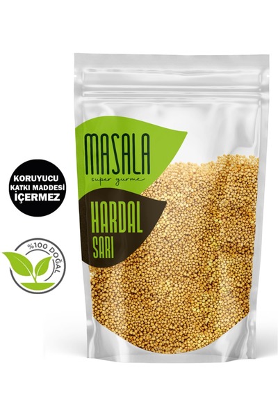 Super Gurme Masala Sarı Hardal Tohumu 150 gr (Sinapis alba) - Yellow Mustard Seed