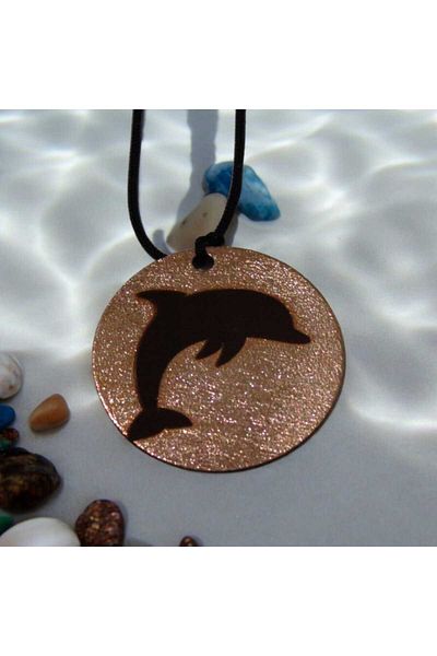 yerlikaya bakır Dolphin Fish Pure Copper Necklace