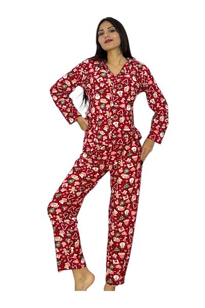 sleeproom SET PIJAMA DE IARNA CU BUTON DE CĂRĂCIUN