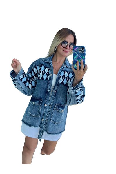 LUQ fasion Jachetă de jeans cu design nou pentru femei
