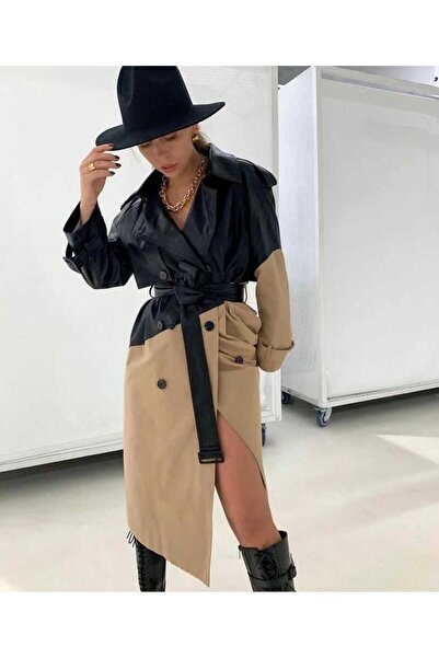 SENZA NOME STIL Deri Ve Ithal Bonded Kumaş Astarlıtrençkot